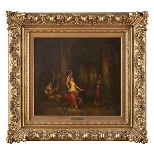 ATTRIBUTED TO ADOLPHE MONTICELLI (french, 1824-1886) THE HAREM DANCER...