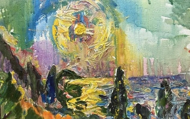 Abstract oil painting Sunrise VLADIMIR VASILIEVICH