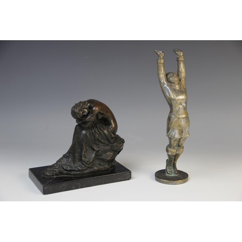 After Milo, bronze figure of a female nude, modelled in a se...