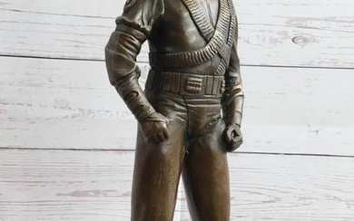 Aldo Vitaleh's Original Michael Jackson King of Pop Bronze Sculpture on Marble Base - 17" x 7.5"