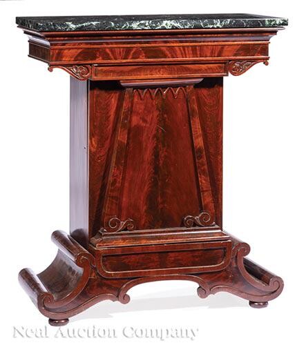 American Classical Carved Mahogany Mixing Table