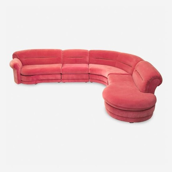 American Modern Custom Four-Piece Sectional Sofa, USA