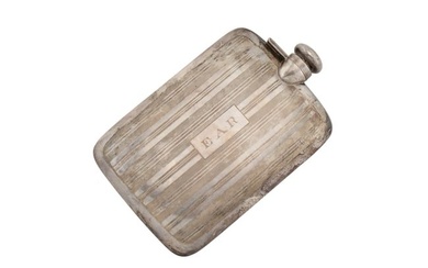 An early 20th century American sterling silver hip or spirit flask, North Attleboro, Massachusetts b
