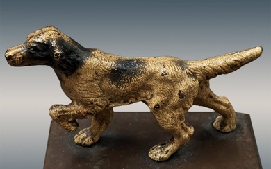 Antique Cold Painted Vienna Bronze Dog, Unsigned Bergman
