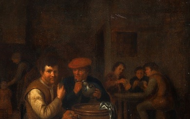 Attributed David Ryckaert III Dutch Lowlands Tavern Scene