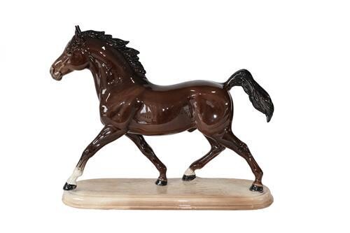 Beswick Arab Stallion, model No. 2242, brown gloss, on pottery...