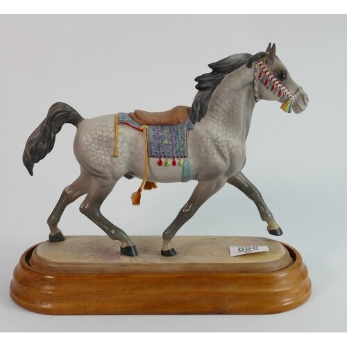 Beswick Arab stallion with saddle 2269: with wood plinth.