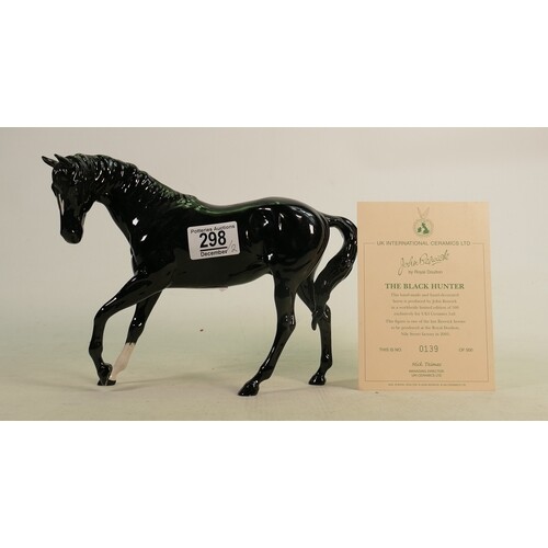 Beswick BLACK HUNTER Horse, Model No.H260 issued in 2005 in ...