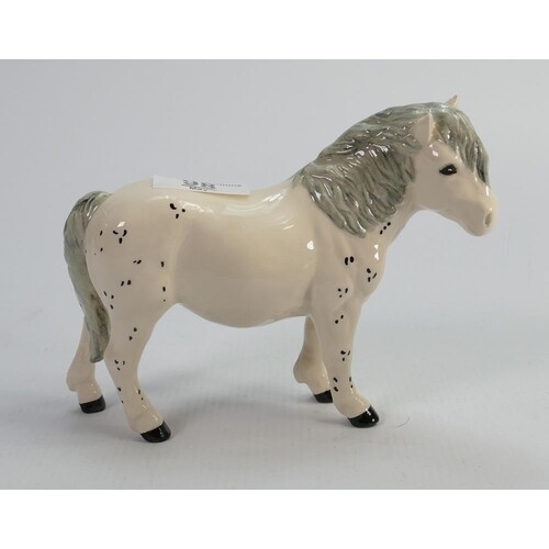 Beswick grey Shetland Pony: UKI limited edition.