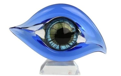 Blue Eye Murano Glass Sculpture