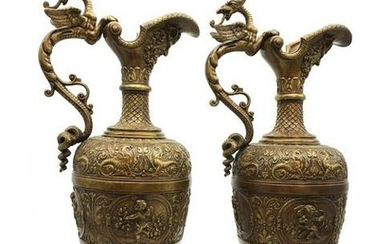 Bronze antique vases