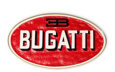 Bugatti Hand Carved Wooden Logo