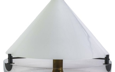 Carlo Moretti Murano Art Glass Pyramid Table Lamp
