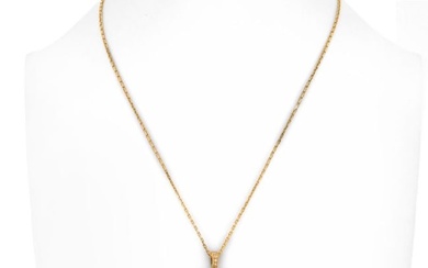 Cartier 18K Yellow Gold Panthere On A Black Onyx Necklace