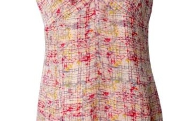 Chanel 05C Abstract CC Pattern Silk Slip Dress