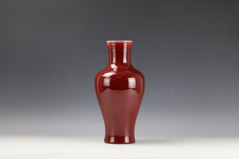 Chinese Copper Red Guanyin Vase
