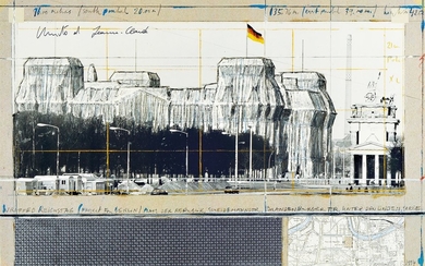 Christo and Jeanne Claude, born 1935, "WrappedReichstag",color...