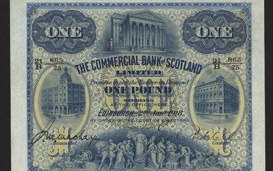 Commercial Bank of Scotland, £1, Edinburgh, 2nd January 1918, serial number 21/B 865/25, (PMS C...