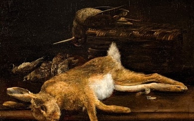 Continental Still Life Hunting Game Oil Painting