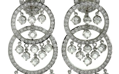 Diamond White Gold Chandelier Earrings