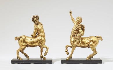 Diminutive ormolu copies of the Furietti centaurs