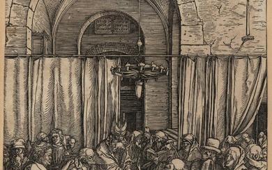 Dürer, Albrecht (1471-1528). Joachim's offering rejected by the high priest....