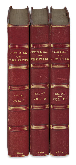 ELIOT, GEORGE. The Mill On the Floss. 3 volumes. Half-titles. 8vo, bound in...