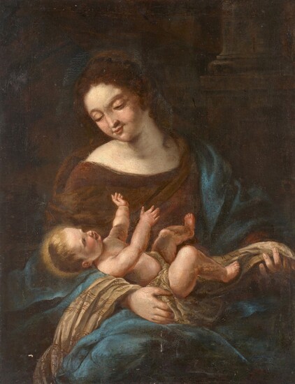 Ecole lombarde du XVIIe siècle Entourage de Carlo Francesco Nuvolone La Vierge à l'Enfant
