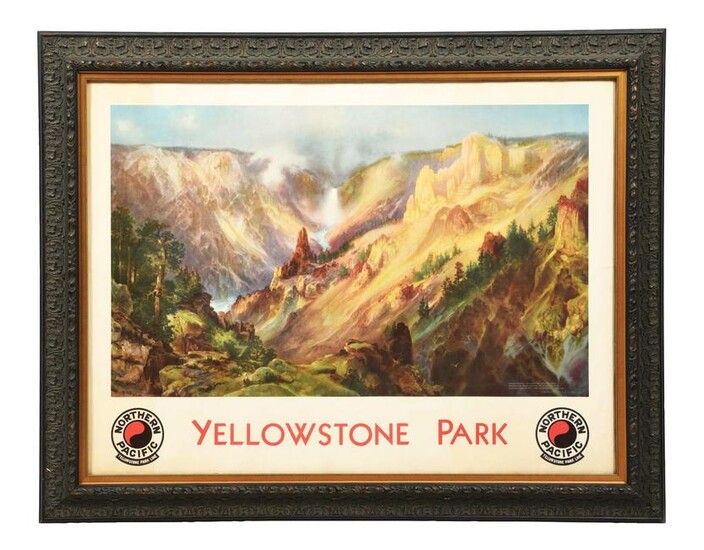 FRAMED NORTHERN PACIFIC YELLOWSTONE PARK.