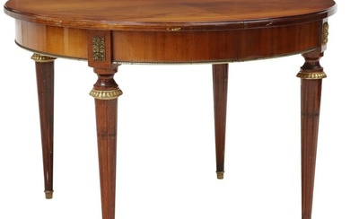 FRENCH LOUIS XVI STYLE MAHOGANY EXTENSION DINING TABLE