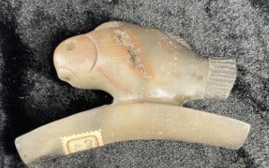 Fish Effigy Hopewell Pipe from Scioto County Ohio