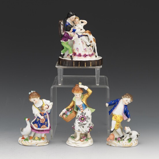 Four English Porcelain Figurines, ca. 1850's