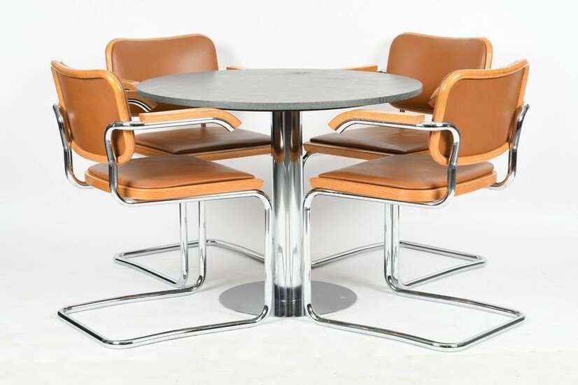 Four Marcel Breuer, Knoll 'Cesca' Cantilever Chairs