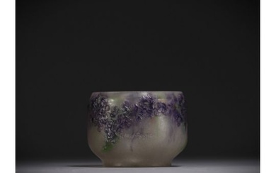 Gabriel ARGY-ROUSSEAU (1885-1953) "Lichen" pate de verre vase circa 1919. Signed.