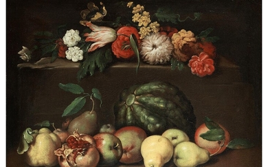 Giovanni Battista Crescenzi, 1577 Rom – 1635 Madrid, zug., Stillleben mit Früchten und Blumen