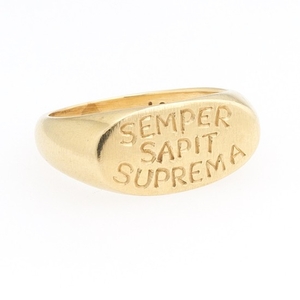 Gold Motto Signet Ring