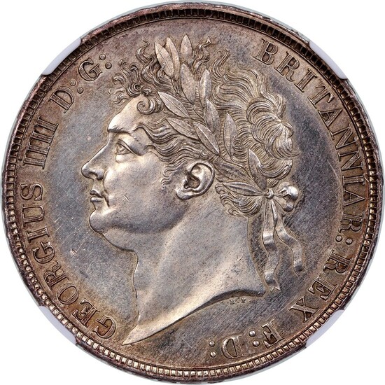 Great Britain, silver crown, 1821, SECUNDO