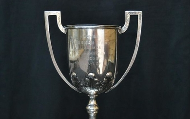 HAND HAMMERED CONTINENTAL SILVER LOVING CUP