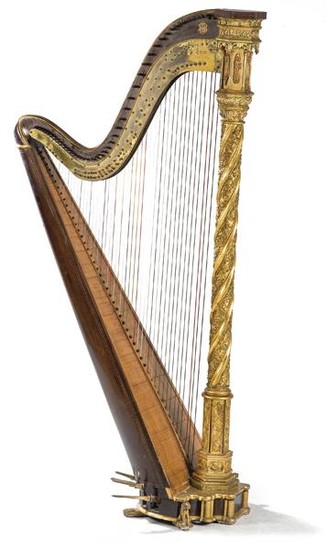 Harp by Sebastian and Pierre Erard with patent number