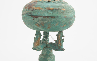 Incense burner in the shape of a DOU ritual vessel, mid-20th century. Jh.