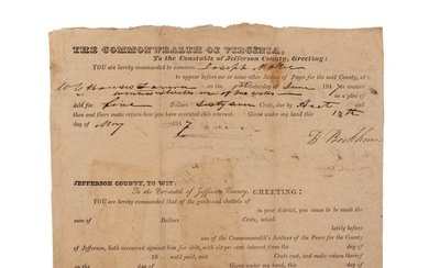 [JOHN BROWN] Mayor of Harpers Ferry Signed Document