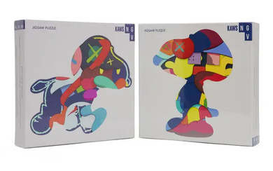 KAWS,American b.1974- Stay Steady Jigsaw, 2019; No One's Home Puzzle, 2019; two...