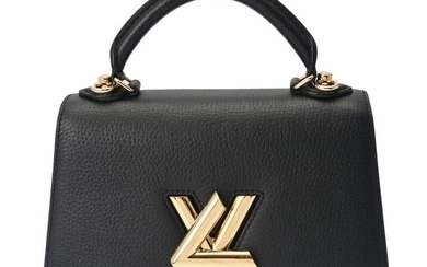 LOUIS VUITTON Twist One Handle PM Noir M57093 Women's Taurillon Leather Handbag