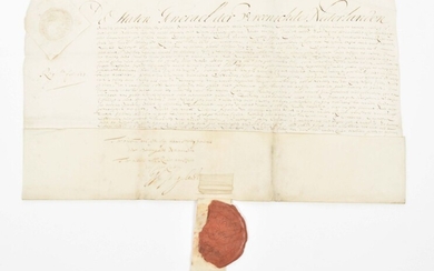 [Manuscripts] Official miltary appointment of Johan Coljaer 1677 Manuscript appointment on fold. vellum, 31 x...
