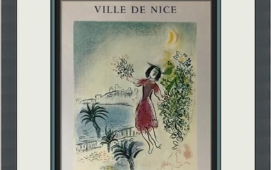Marc Chagall Bay of Nice Custom Framed Print