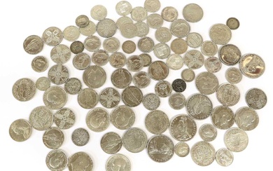 Mixed Pre-1920 Silver Coinage; various denominations, mostly high grade but...