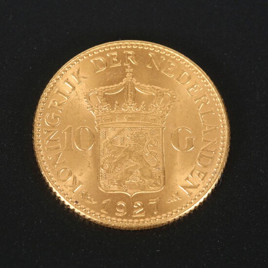 Nederland - Gouden 10 Gulden, Wilhelmina 1927