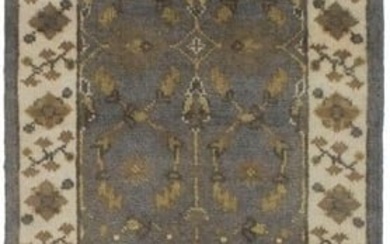 Oushak Chobi Floral Hand-Knotted 3X8 Oriental Runner Rug Hallway Kitchen Carpet