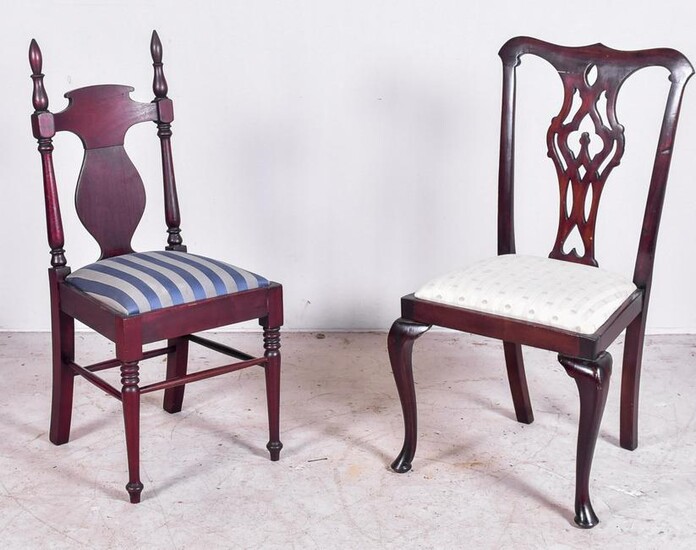 Pair Mahogany side chairs