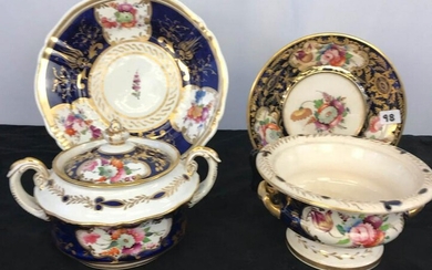 Pair of 18th Century French Porcelain Floral Dishes
